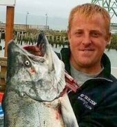 Curtis Bunney with fresh caught fish